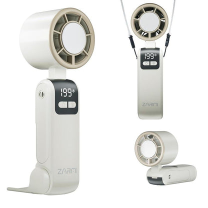 【Tiktok Shop Super Deal】Portable Handheld Fan Turbo for Travel, Mini Personal Rechargeable Fans, Extreme Ice Cooling Plate,Led Display, HD Display ＆ Lanyard, 1-100 Speed,Up to 20H Use,Foldable Lash Fan,Perfect Gifts for Women,Child