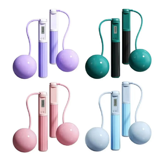 Intelligent Counting No-Rope Jump Rope Big Ball Professional Sports Fitness Adult Student Dual-Use Silicone Handle Equipment