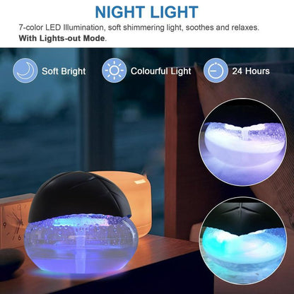 Water Based Purifier Water Air Washerhousehold Small Air Cleaner Air Freshenerl Air Washerl Air Diffuserl Air Cleaner| Air Purifier with 7 Color Changing Light for Rooms,Office, Kitchen, Garage Air Twister Household Small Air Cleaner