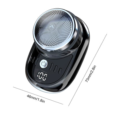 Men Face Beard Trimmer USB Charging Rechargeable Shaver with Digital Display Shaving Face Beard Razor Pocket Size Car Home Razor