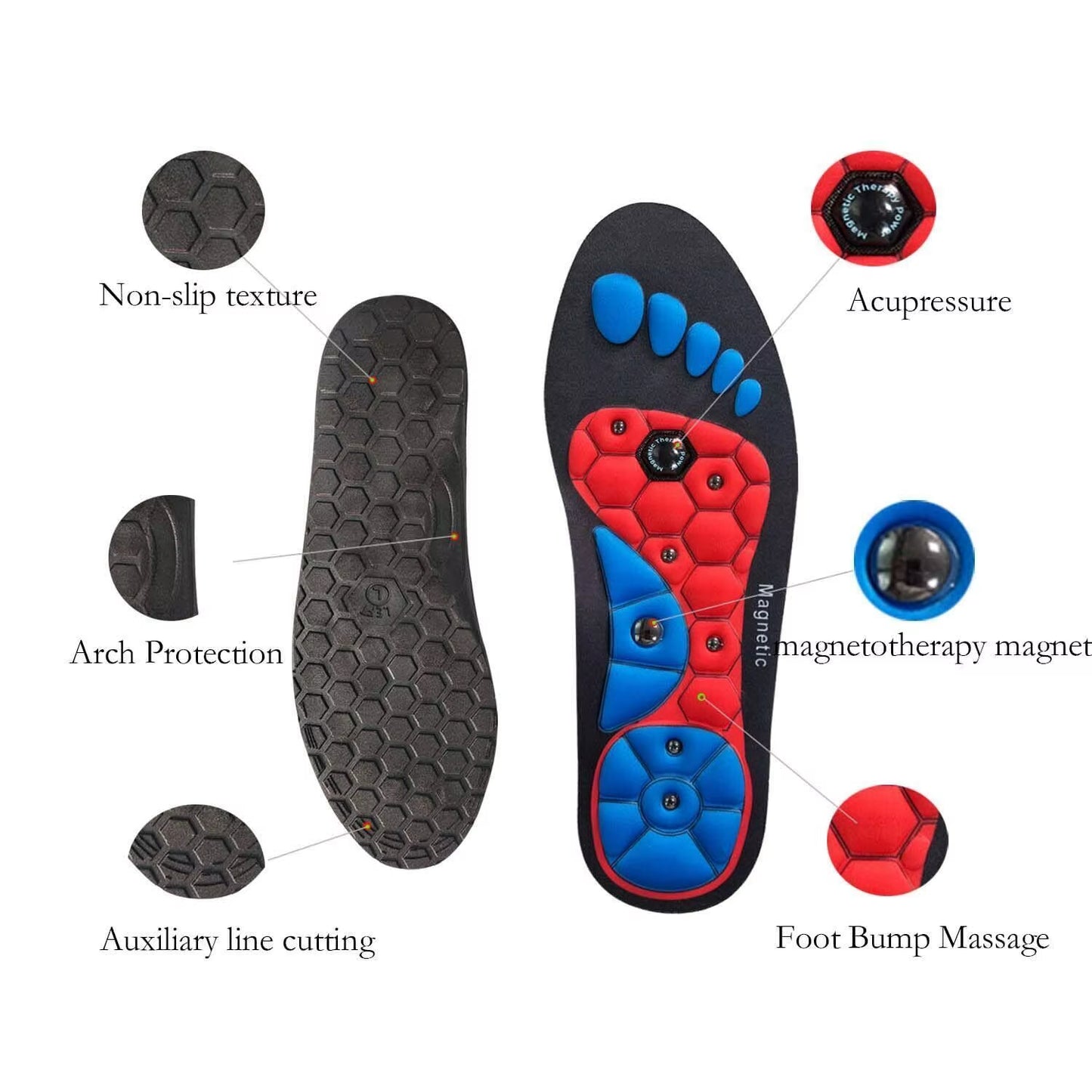 Insoles, Akusoli Magnetic Acupressure Insoles for Women UK