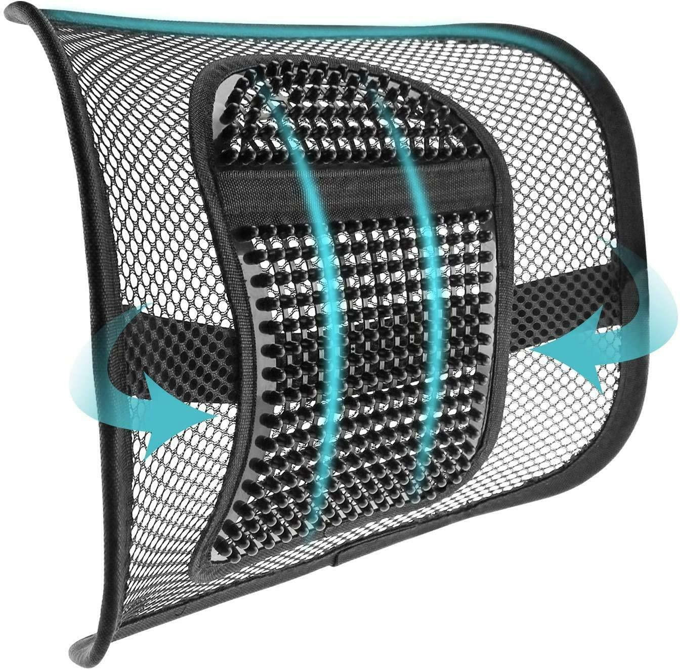 Back Support Mesh Lumbar Lower Back Cushion Pain Relief Lumber Car Seat Office