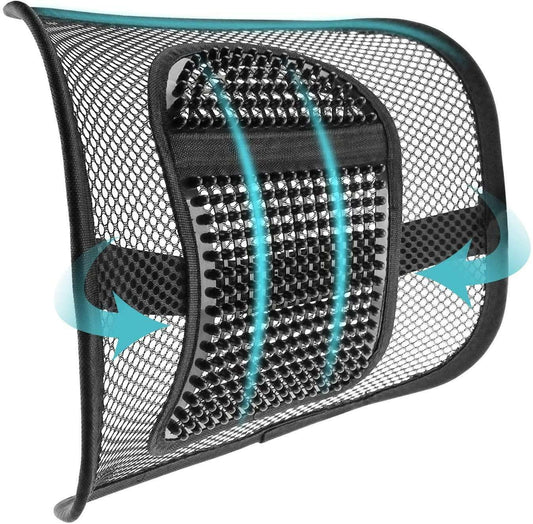Back Support Mesh Lumbar Lower Back Cushion Pain Relief Lumber Car Seat Office
