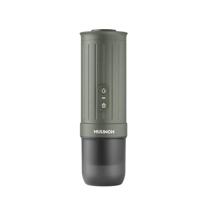 MUUWOW Nano Portable Espresso Maker (Free Grinder) 15Bar Professional High-Pressure Extraction，2-In-1 Brewing Capsules & Ground Coffee，Self-Heating with USB-C 7500Mah Battery,Home & Outdoor