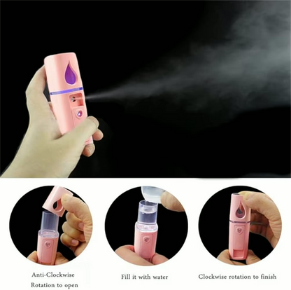 Face Steamer, Portable Facial Sprayer Nebuliser, Hydrating Anti-aging Mini Nano Wrinkle Women, Beauty Skin Care