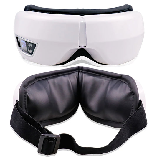 6D Smart Vibration Eye Massager With Hot Airbag Compress, Bluetooth, Music, Eye Massage, Sleep Mask