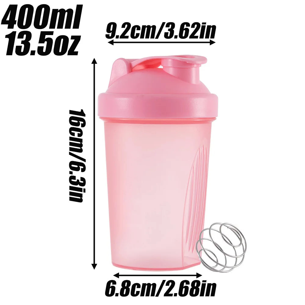 400ML Blender Shaker Bottle with Scale, Protein Shakes, Leakproof, For Workout, Mixing Cup