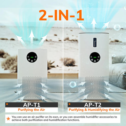 Air Purifier and Humidifier for Home, againts Allergies, Pets Hair, Smoking, Dust