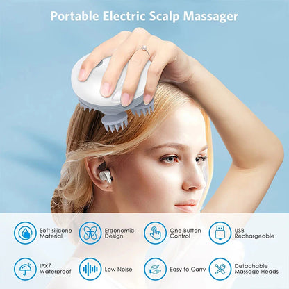 Rechargeable Electric Deep Scalp Massager | Relax, Clean, & Rejuvenate