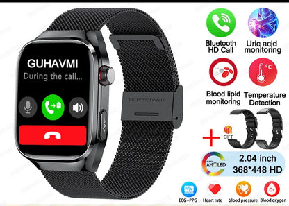 2025 ECG Smart Watch Women & Men | Heart Rate, BT Calls & Health Monitor | Different colours
