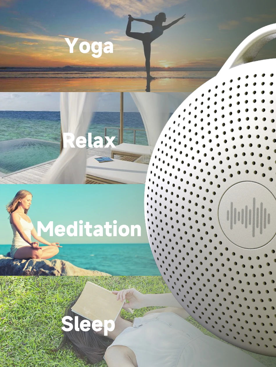 Portable White Noise Sound Machine For Kids and Adults with Night Light