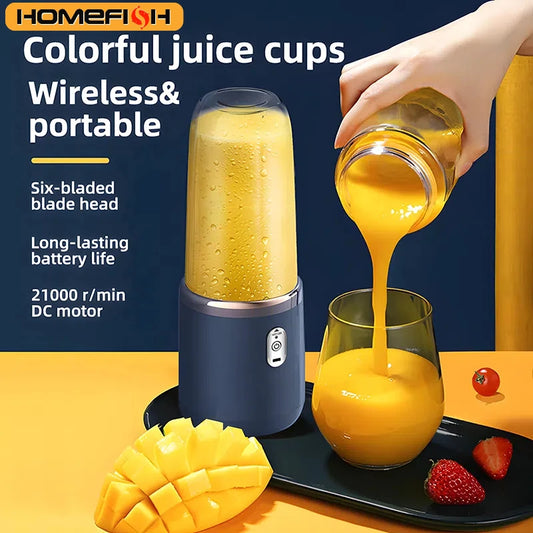 Portable Blender Bottle, Electric 6 Blades Multifunction, Juice Blender, Fresh Juice Smoothie Blender, Ice Crush Cup Food Processor
