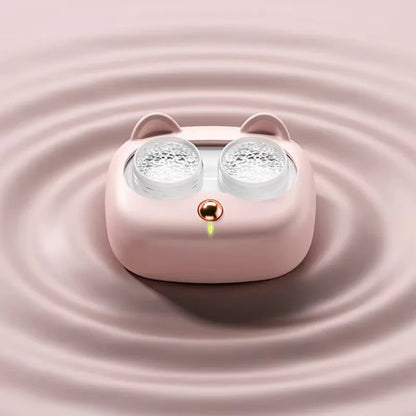 Ultrasonic Contact Lens Cleaner with Removable Box | Portable, Battery-Free Cleaning Machine