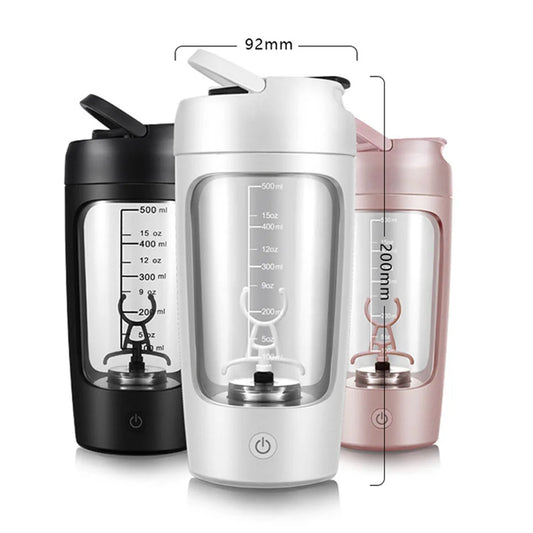 Electric Protein Shaker Bottle, Portable, Rechargeable Blender Cup Automatic Self Stirring Mug