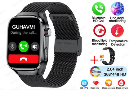 2025 ECG Smart Watch Women & Men | Heart Rate, BT Calls & Health Monitor | Different colours