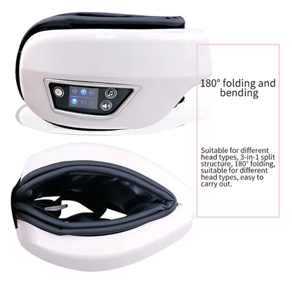 6D Smart Vibration Eye Massager With Hot Airbag Compress, Bluetooth, Music, Eye Massage, Sleep Mask