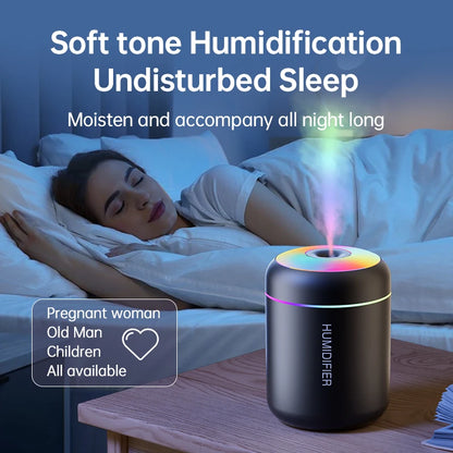 Mini Air Humidifier, Electric Aroma Diffuser, Essential Oil Purifier, Aromatherapy, For Car. Home, Bedroom