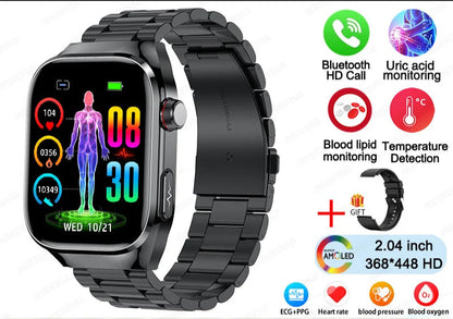 2025 ECG Smart Watch Women & Men | Heart Rate, BT Calls & Health Monitor | Different colours