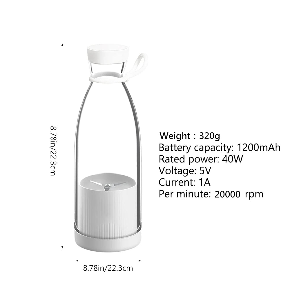 Multi-Functional Mini Juicer, Portable Juice Cup, Blender Bottle, USB Rechargeable