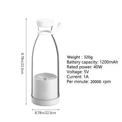Multi-Functional Mini Juicer, Portable Juice Cup, Blender Bottle, USB Rechargeable