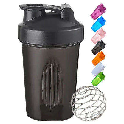 400ML Blender Shaker Bottle with Scale, Protein Shakes, Leakproof, For Workout, Mixing Cup