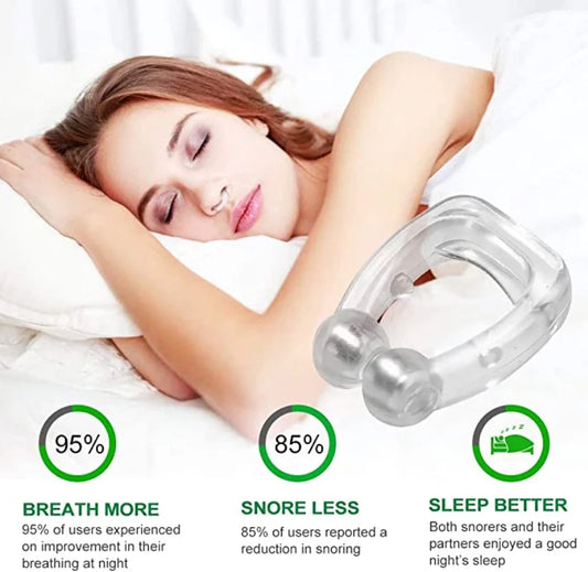 Anti Snoring Device, Silicone Nose Clips, Magnetic, Sleeping Aid, Easy Breathe, Sleep Apnea