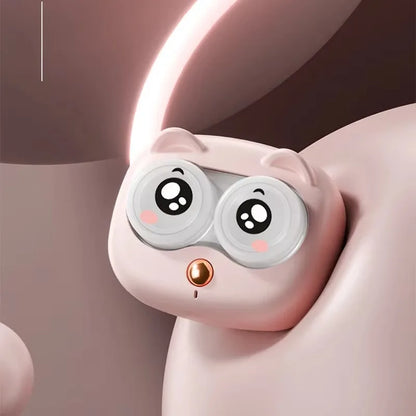 Ultrasonic Contact Lens Cleaner with Removable Box | Portable, Battery-Free Cleaning Machine