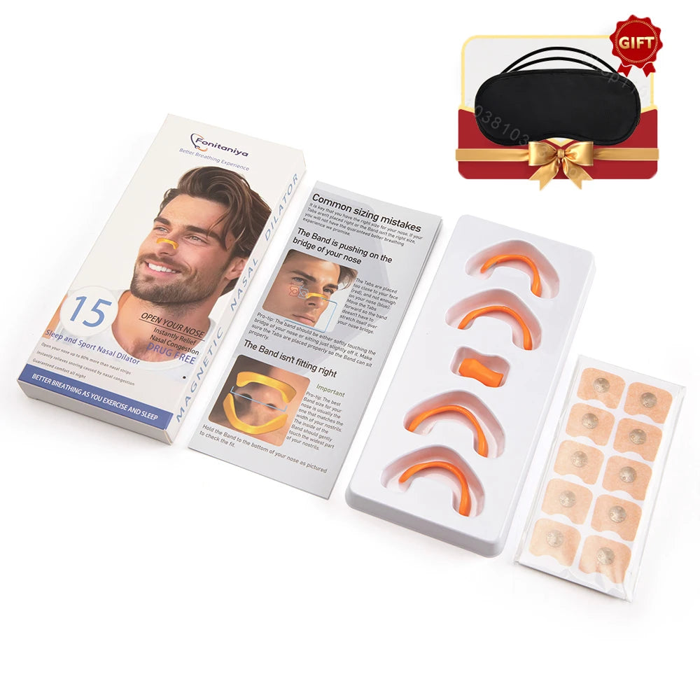 Magnetic Nose Dilator, Anti Snoring Nose Patch, Easy Breath Device