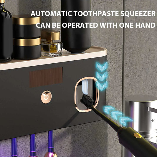 2-in-1 Intelligently Dry & Disinfect Ultrasonic Toothbrush Holder | UV Sterilization, Rechargeable & Hygienic | Keep Your Brush Clean & Safe