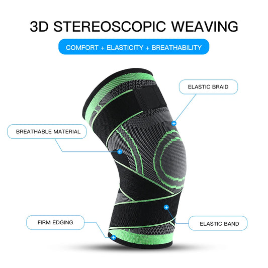 Sports Compression, Pressurised Elastic Knee Pads, Support, For Fitness And Running, Basketball