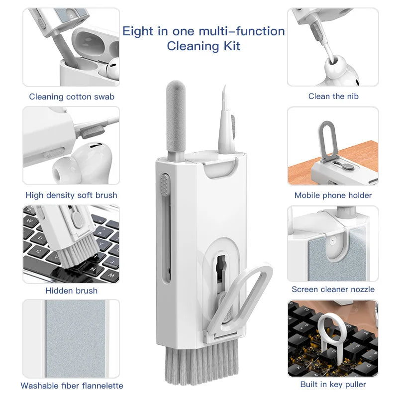 7-in-1 Multi-Function Cleaning Kit | Screen, Keyboard, Earphones & Port Cleaner for Phones & Gadgets