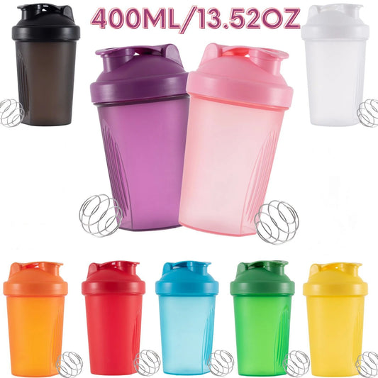 400ML Blender Shaker Bottle with Scale, Protein Shakes, Leakproof, For Workout, Mixing Cup