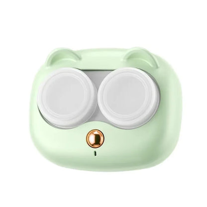 Ultrasonic Contact Lens Cleaner with Removable Box | Portable, Battery-Free Cleaning Machine