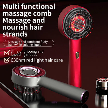 Electric Scalp Massager Comb | Red Light Therapy for Hair Growth & Relaxation
