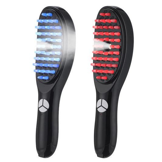Electric Spray Massage Comb Hair, Hair Growth Vibration, Head Massager Brush, LED Anti Hair Loss Device