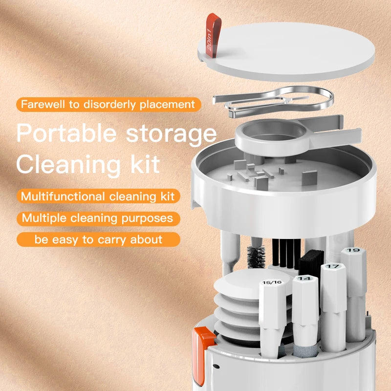 7-in-1 Multi-Function Cleaning Kit | Screen, Keyboard, Earphones & Port Cleaner for Phones & Gadgets