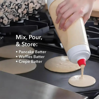 1000ml Batter Mixing Bottle, Waffle Pancake Dispenser, Baking Cooking Tools