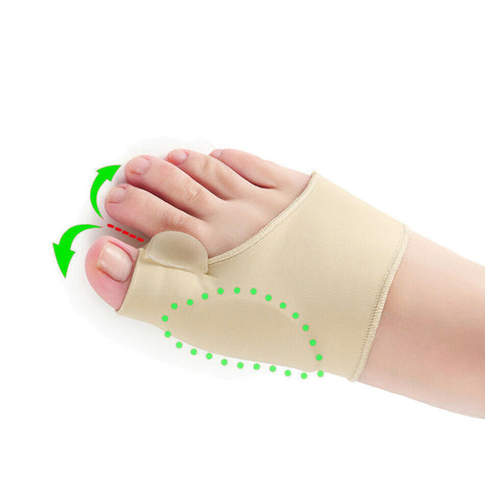 2Pcs Big Toe Bunion Corrector Straightener Bunion Pad Fabric Gel Protect Hallux