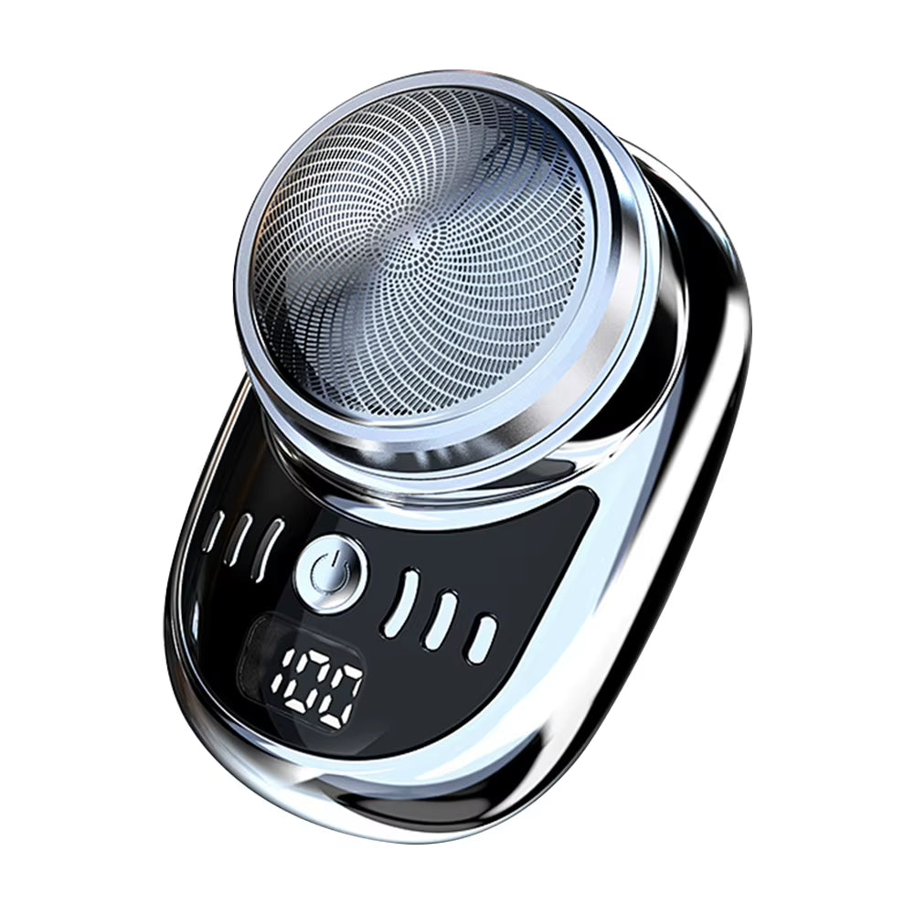Men Face Beard Trimmer USB Charging Rechargeable Shaver with Digital Display Shaving Face Beard Razor Pocket Size Car Home Razor