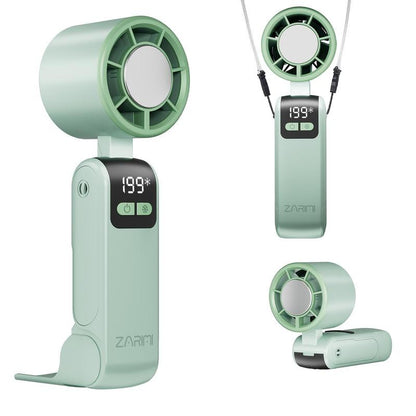 【Tiktok Shop Super Deal】Portable Handheld Fan Turbo for Travel, Mini Personal Rechargeable Fans, Extreme Ice Cooling Plate,Led Display, HD Display ＆ Lanyard, 1-100 Speed,Up to 20H Use,Foldable Lash Fan,Perfect Gifts for Women,Child