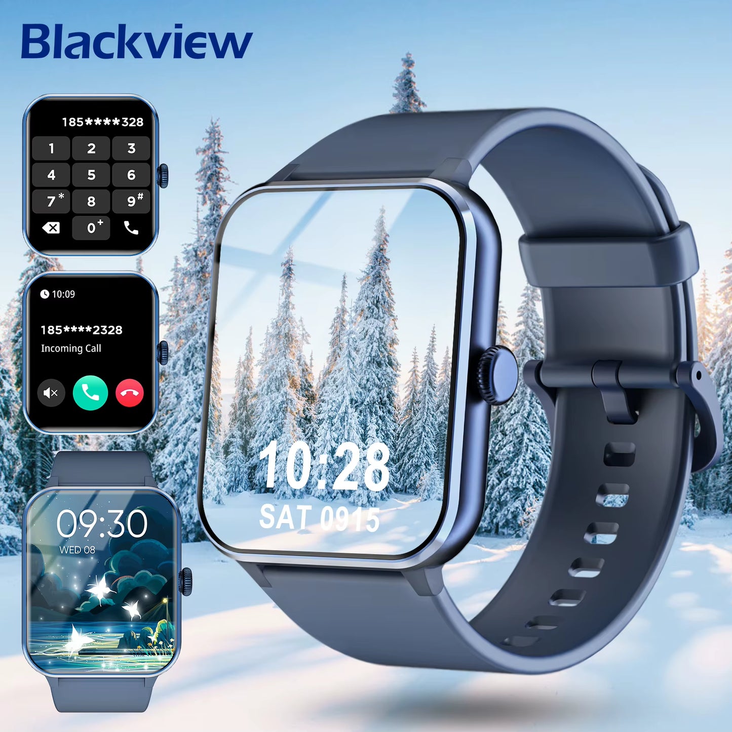 1.85” Full Touch HD Smartwatch Bluetooth Calling Smart Watch Voice Assistant with 100+ Sports Fitness Tracking