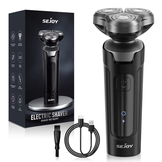 Electric Razor for Men Rechargeable Electric Shavers Rotary Portable Travel Razor Idea Gift Beard Trimmer
