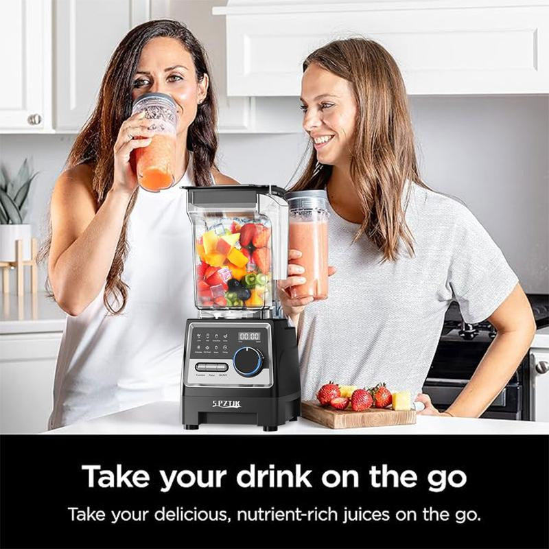 SPZTJK Professional Blender,Kitchen for Blender 68Oz BPA Free 2 Containers Countertop Blenders, Ice Cream Machine, Ice Crushing&Max.2400Watts/1000Watts Blender and Grinder Combo 24000RPM , Smoothies/Juice/Nuts Butter/Food Processor/Kitchen Appliances