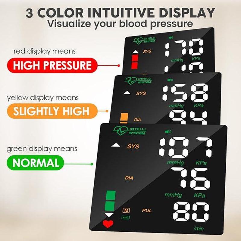 Wrist Blood Pressure Monitor Led Display, Touch Screen Wrist Blood Pressure Cuff 99X2 Reading Memory Wrist Bp Monitor with Carrying Case(Black) Health Monitoring Adjustable