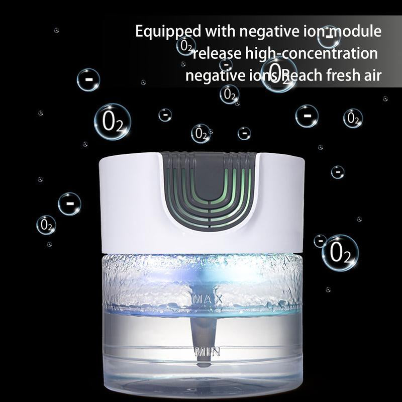 The New Light-Emitting Household Humidifier for Bedrooms and Living Rooms Has a Large Capacity for Adding Water. It Is Easy and Convenient to Operate, with a High-End and Beautiful Appearance Design, and Can Relieve Dryness