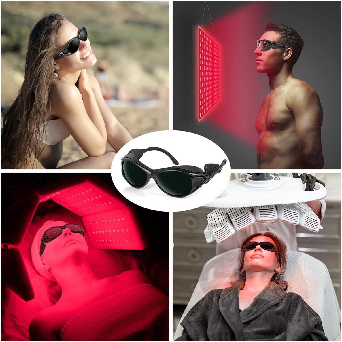 Red Light Therapy Glasses, Tanning Glasses for Eye Protection