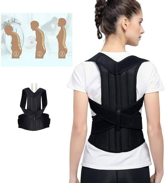 Posture Corrector Back Straightener Lumbar Shoulder Support Belt Body Brace UK