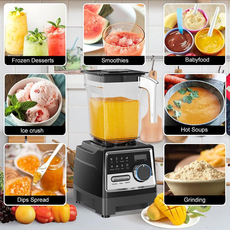 SPZTJK Professional Blender,Kitchen for Blender 68Oz BPA Free 2 Containers Countertop Blenders, Ice Cream Machine, Ice Crushing&Max.2400Watts/1000Watts Blender and Grinder Combo 24000RPM , Smoothies/Juice/Nuts Butter/Food Processor/Kitchen Appliances